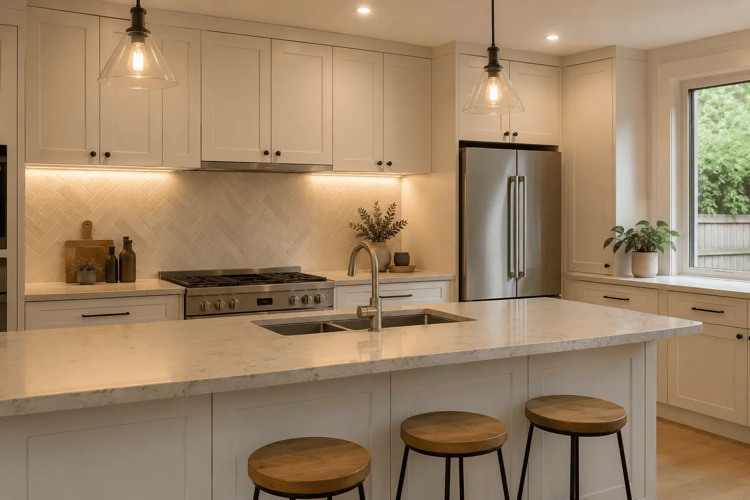 Kitchen renovation Geelong - custom kitchen cabinetry and benchtops by Fitted Geelong